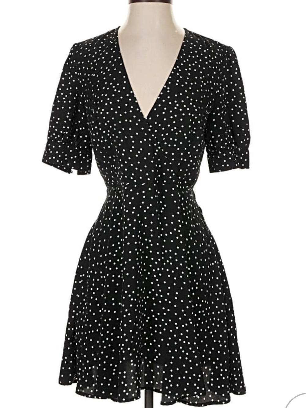 Black Polka Dot V-Neck Fit & Flare Dress
Brand: re:named